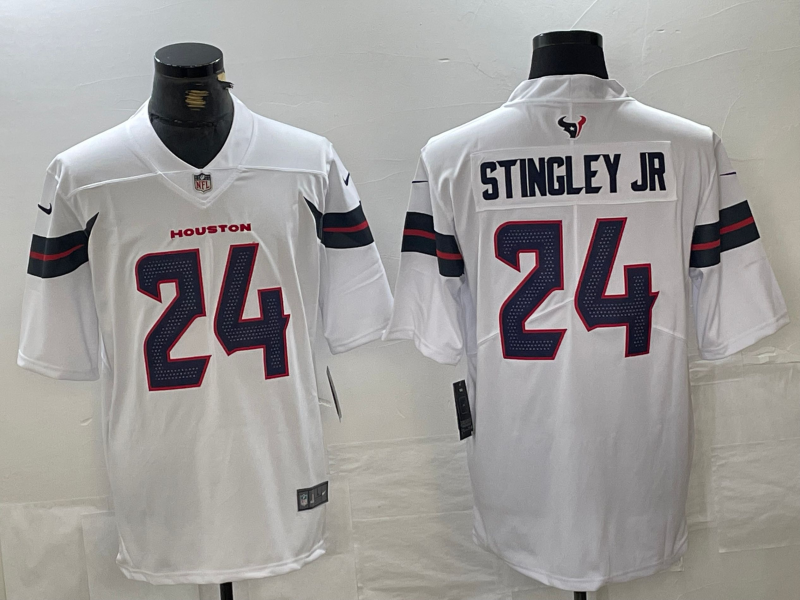 Men's Houston Texans Derek Stingley Jr. #24 White Jersey